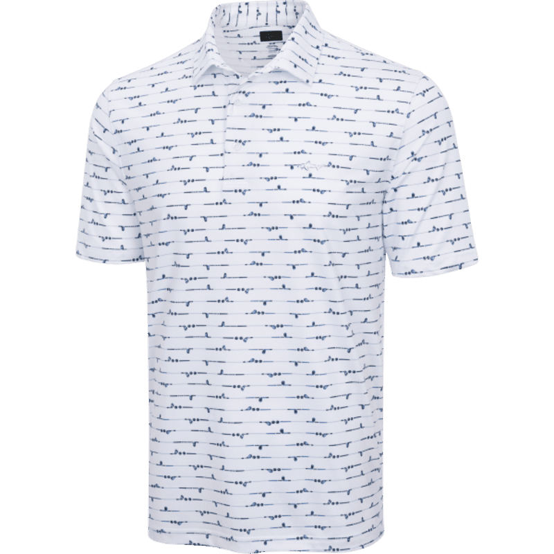 Greg Norman Festival Golf Club Stripe Men's Polo White