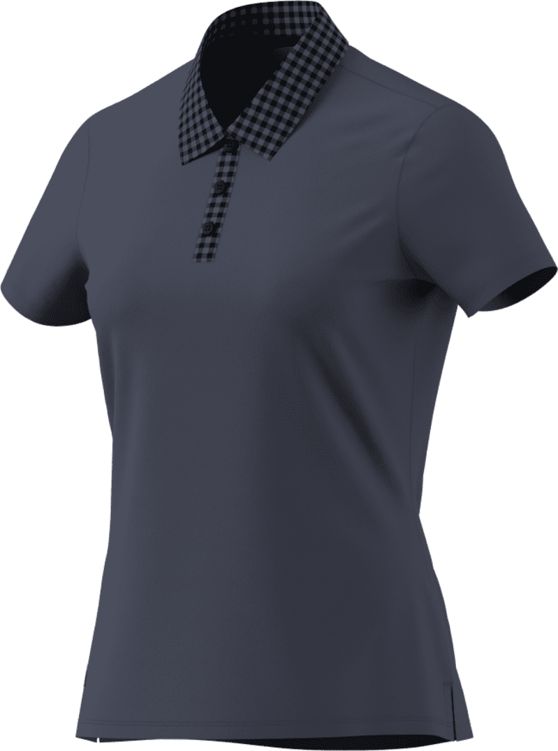 adidas Ultimate365 Gingham Ladies Violet Shirt