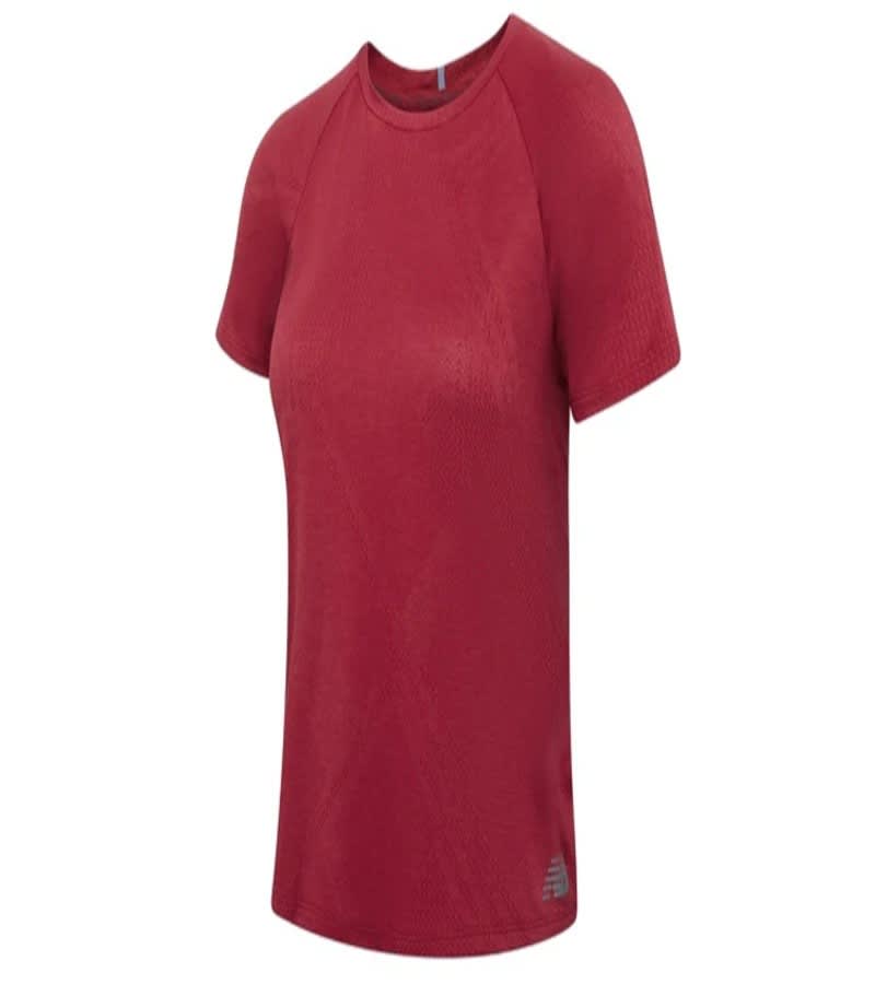New Balance Ladies Q Speed Jacquard Short Sleeve Sweater