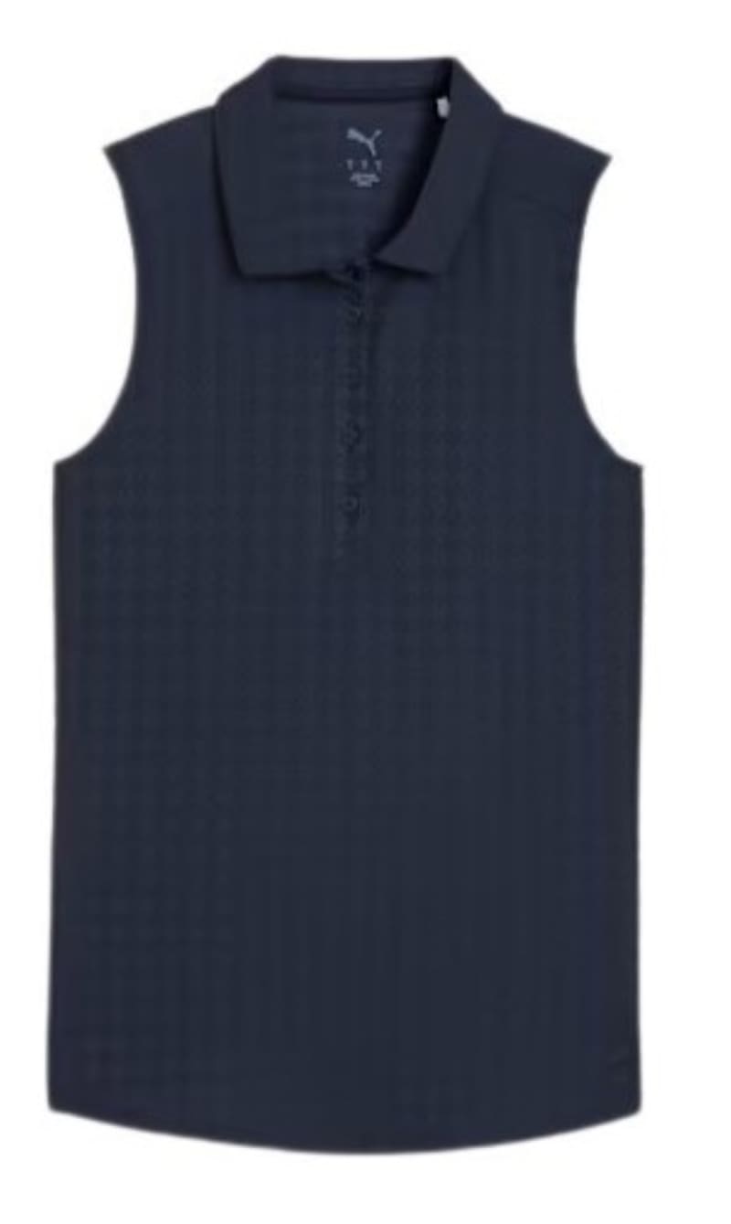  Puma Houndstooth Ladies Navy Sleeveless Shirt