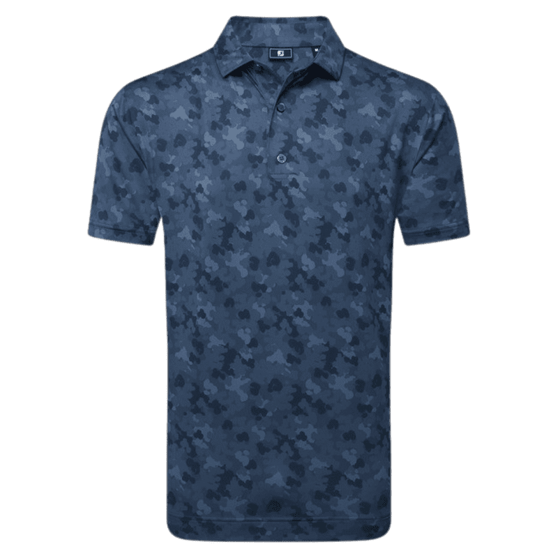 Footjoy Pop Camo Lisle Men's Shirt (Navy)