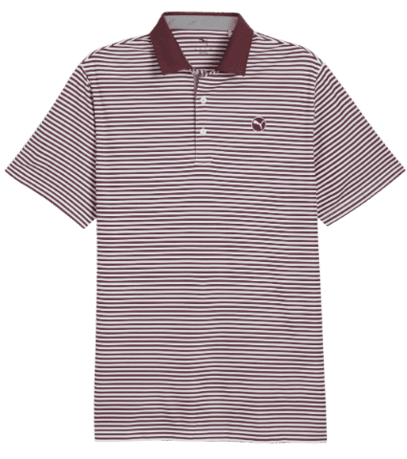 Puma Pure 2 Stripe Men's Polo (Ruby/White) 