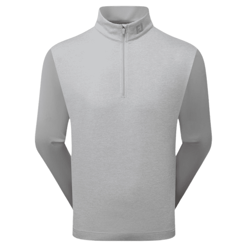 FootJoy Tonal Heather Chill-Out Zip Neck Men's Golf Sweater (Grey)