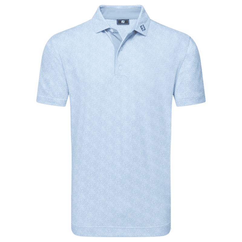 Footjoy Speckle Print Pique Fashion Shirt (Blue/Pista/White)