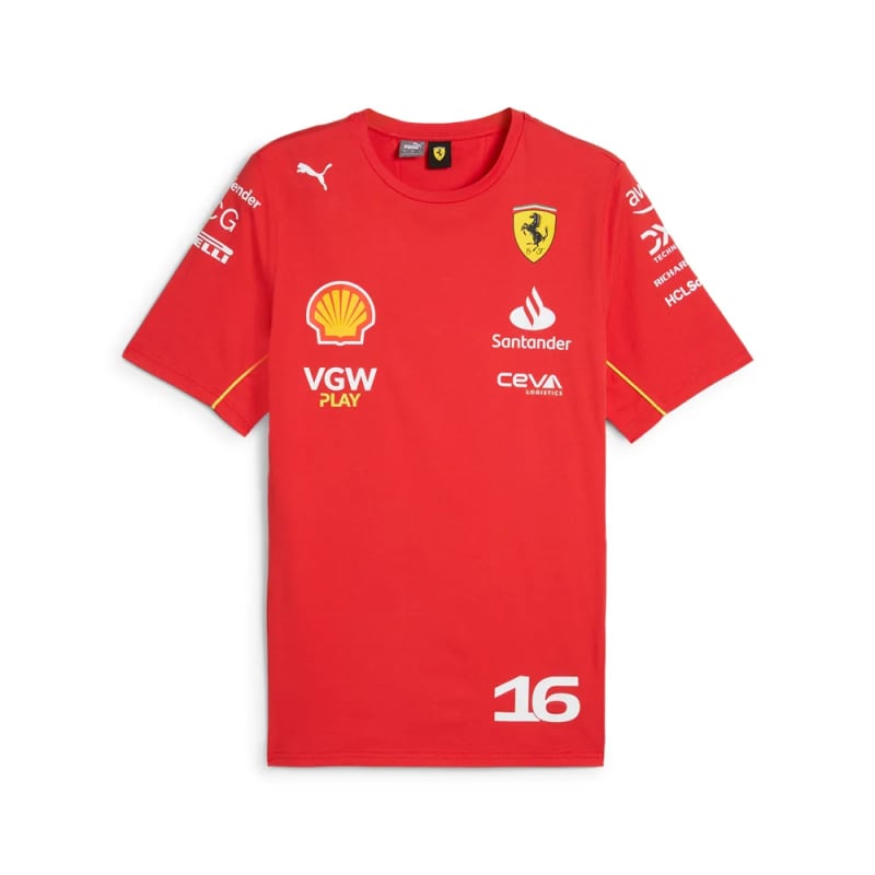 Men's Official Ferrari Leclerc Tee Shirt 2024