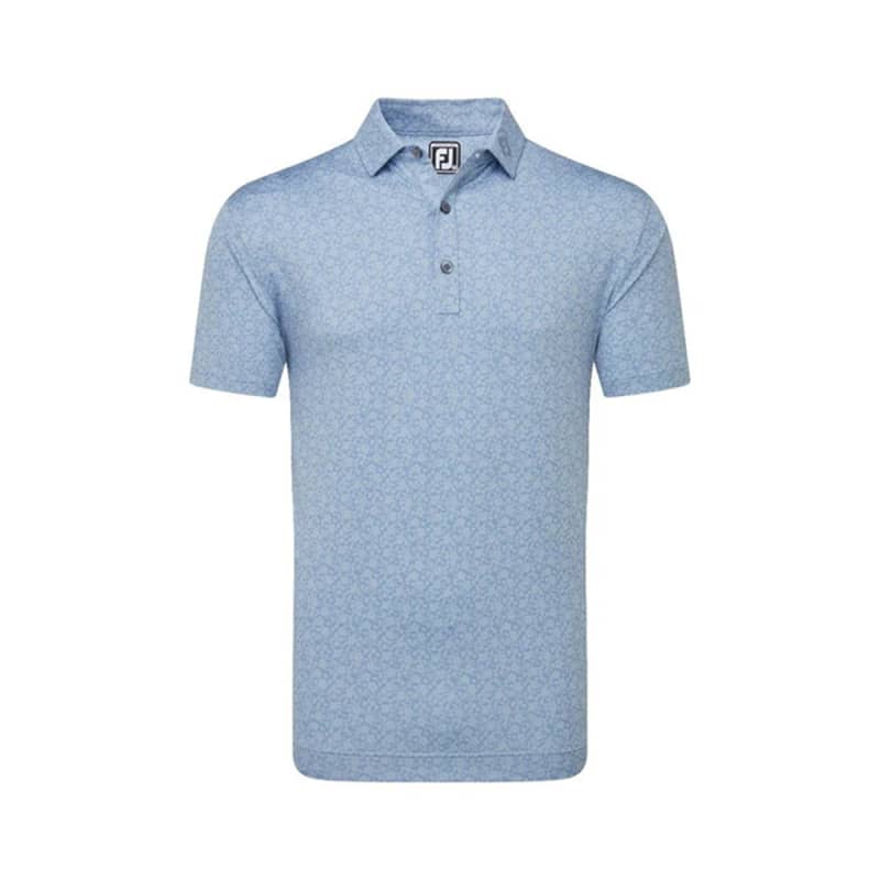 Men's Painted Floral Lisle Polo