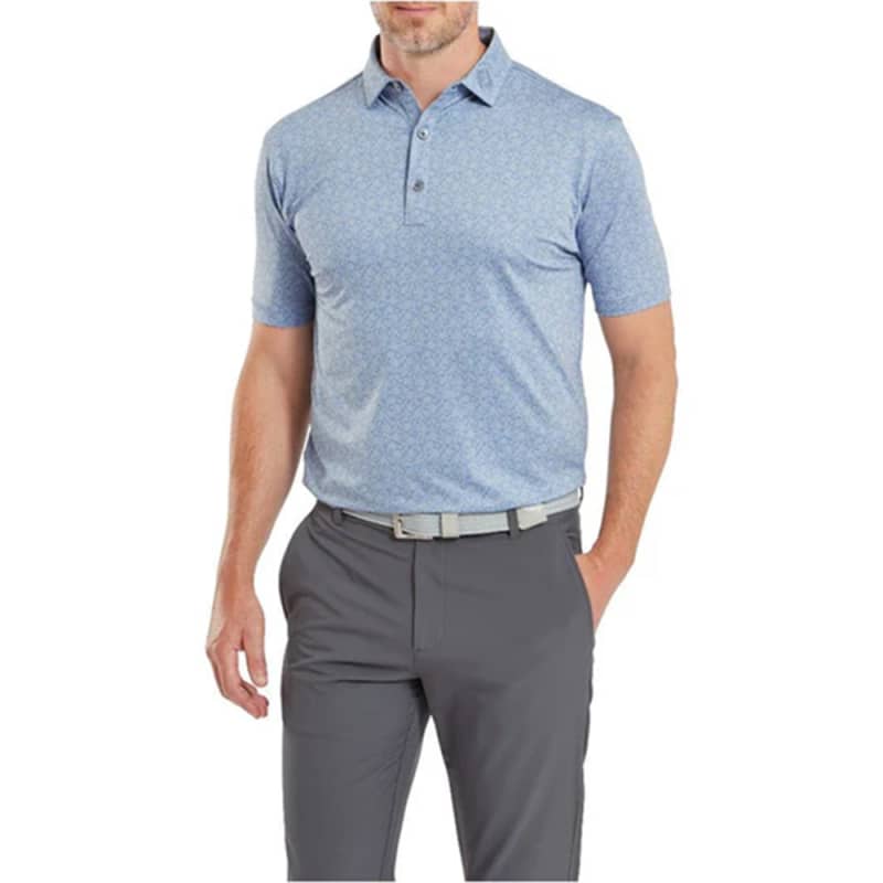 Men's Painted Floral Lisle Polo