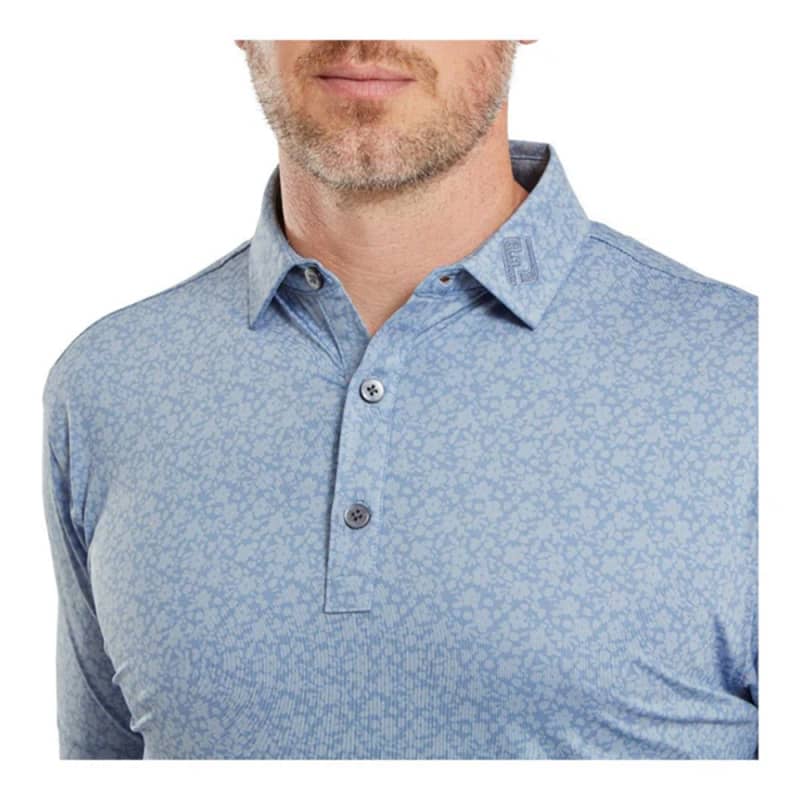 Men's Painted Floral Lisle Polo