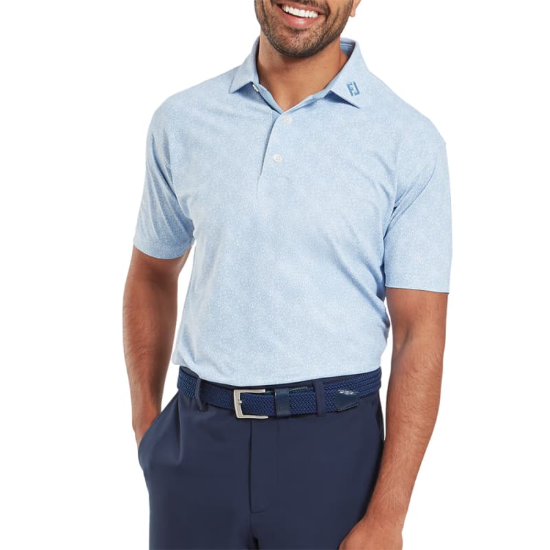 Men's Speckle Print Pique Polo