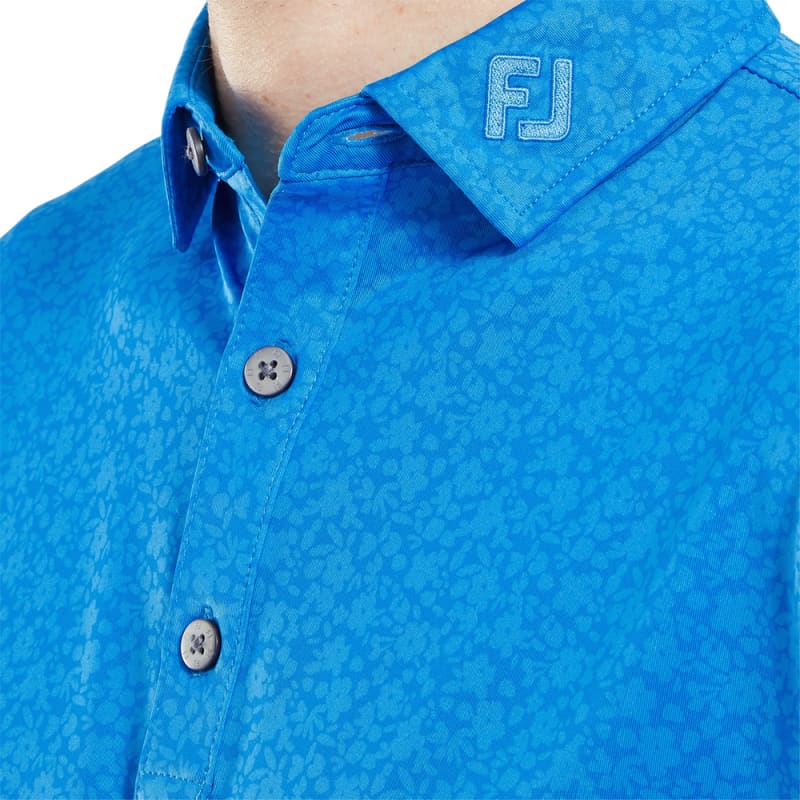 Men's Painted Floral Lisle Polo