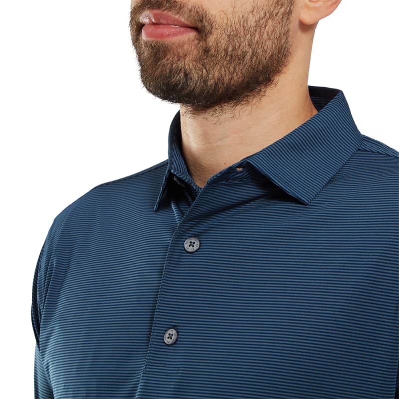 Men's Micro Feeder Stripe Lisle Polo