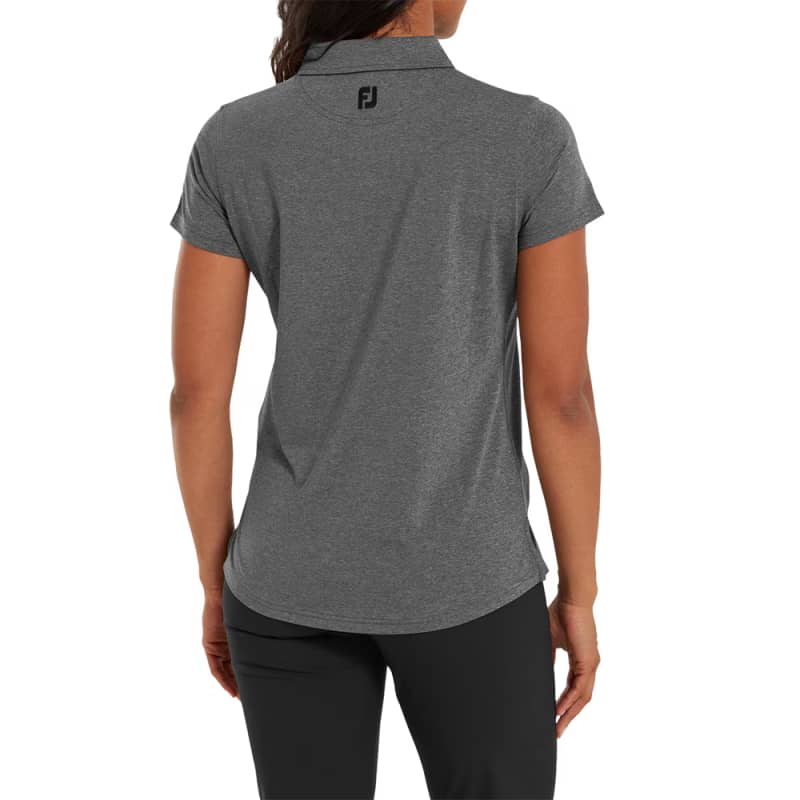 Ladies Heather Self-Collar Lisle Polo