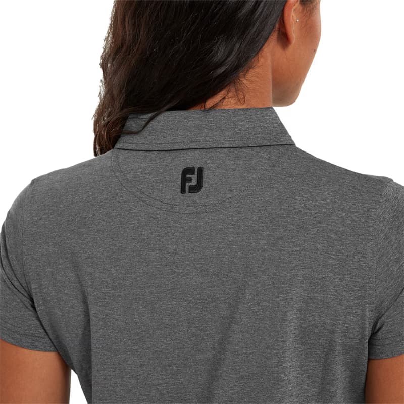 Ladies Heather Self-Collar Lisle Polo