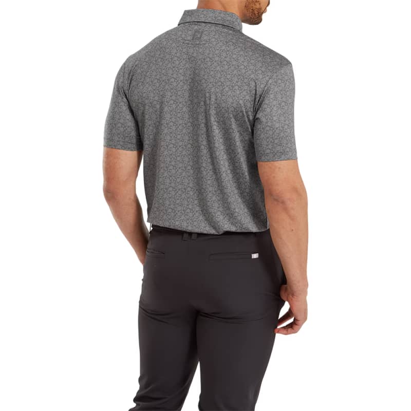 Men's Painted Floral Lisle Polo