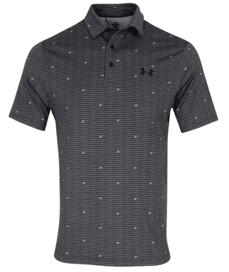 Under Armour Playoff 3.0 Printed Golf Polo (Castlerock/Black)