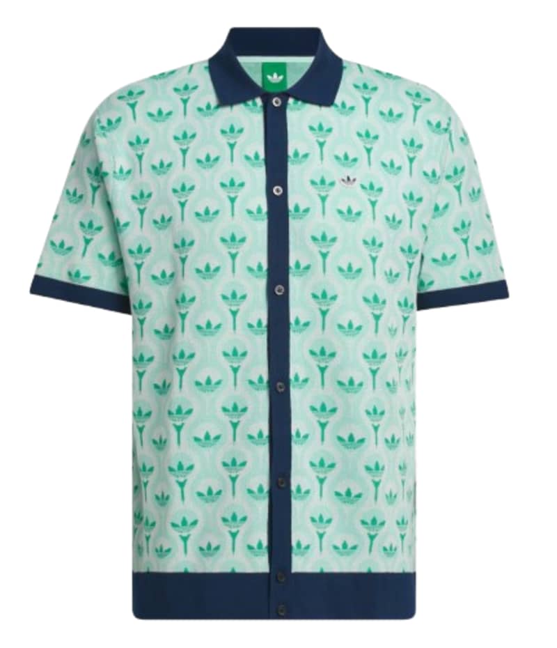 adidas Golf Originals Knit Men's Shirt (White/Mint/Green)