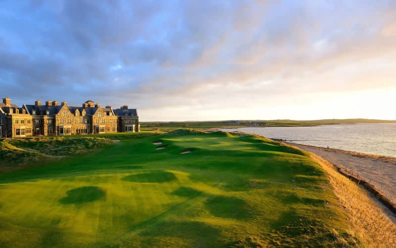 Ireland Father–Son Golf Tournament: 5 Night Stay at the award winning Trump International Golf Links & Hotel, Doonbeg, Ireland + Golf on Lahinch and Trump International Golf links + Breakfasts & more!