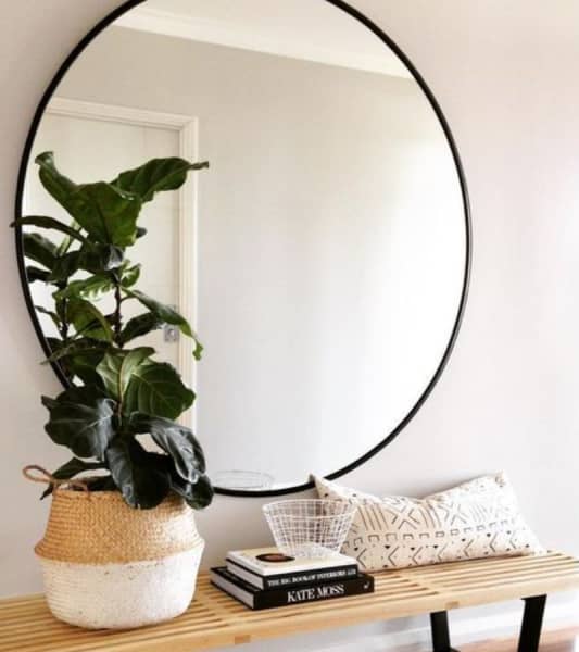 Black Iron Framed Mirror