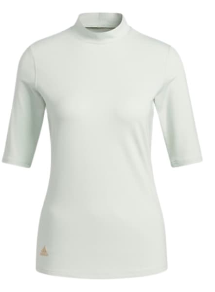 adidas Mock Neck Ladies Green Shirt