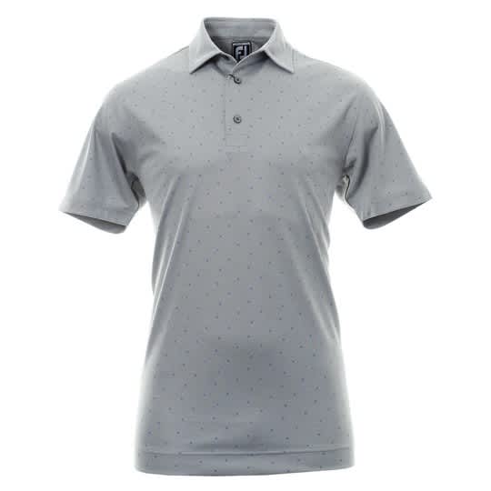 FootJoy Smooth Pique Print Men’s Grey Shirt