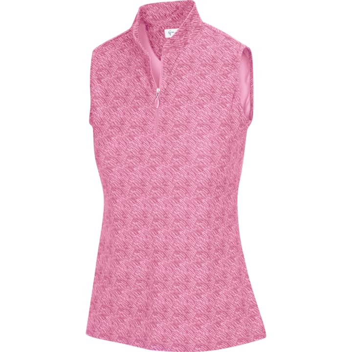 Greg Norman Cutaway Mock Ladies Peony Shirt 