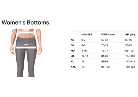 under armour heatgear size chart