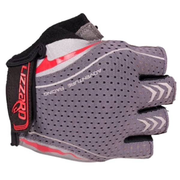 Lizzard Grey and Red Digit Short Finger Gloves