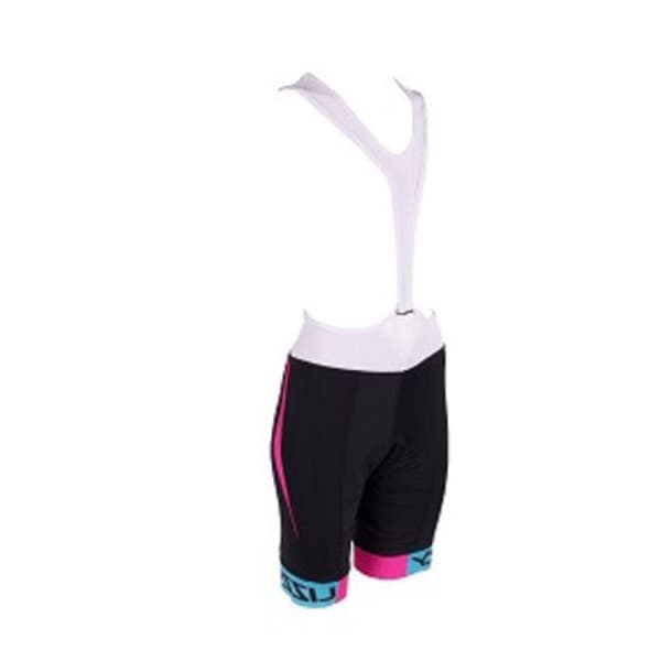 Lizzy Ladies White Pink Mink Bib Shorts