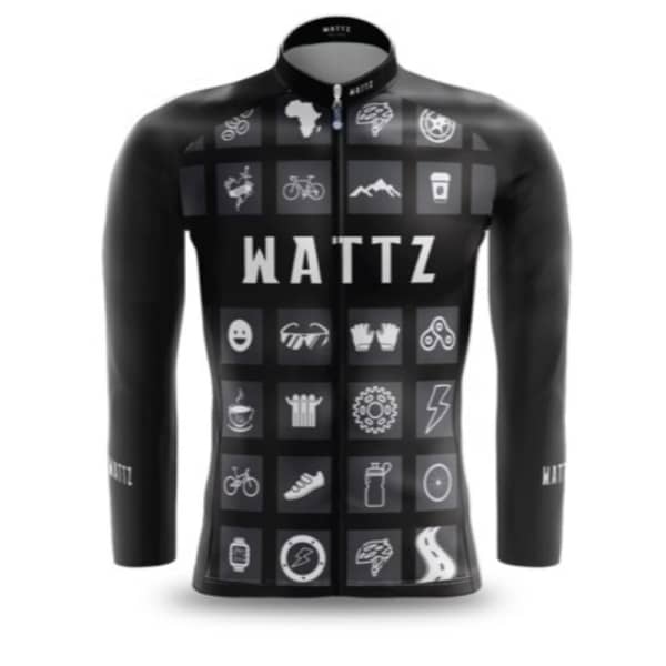Wattz Men&#039;s Black Explode Luv Cycling Jersey