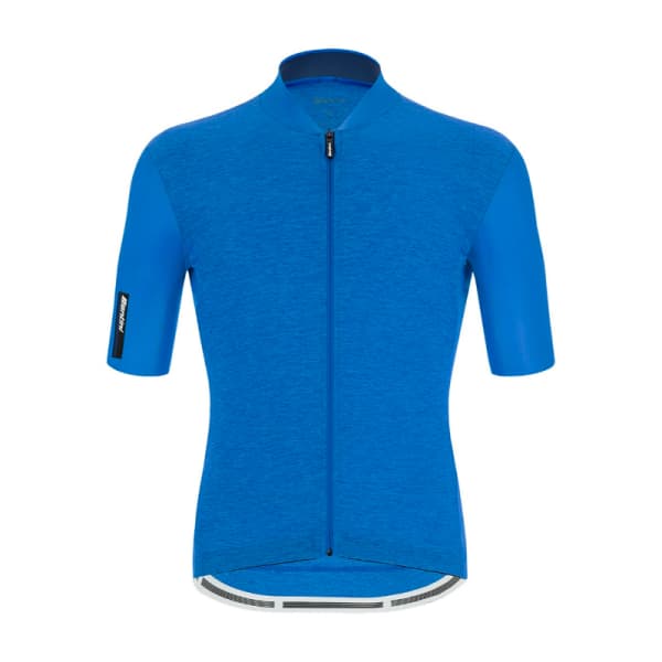 Santini Men&#039;s Blue Colore Puro Short Sleeve Jersey