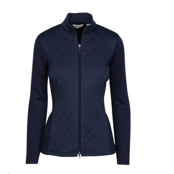 Greg Norman Sonic Quilt Knit Ladies Navy Jacket