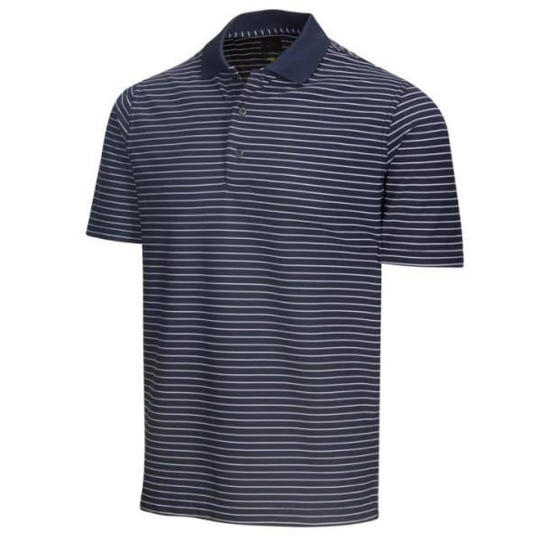 Greg Norman Protek Pique Stripe Men&#039;s Navy Shirt