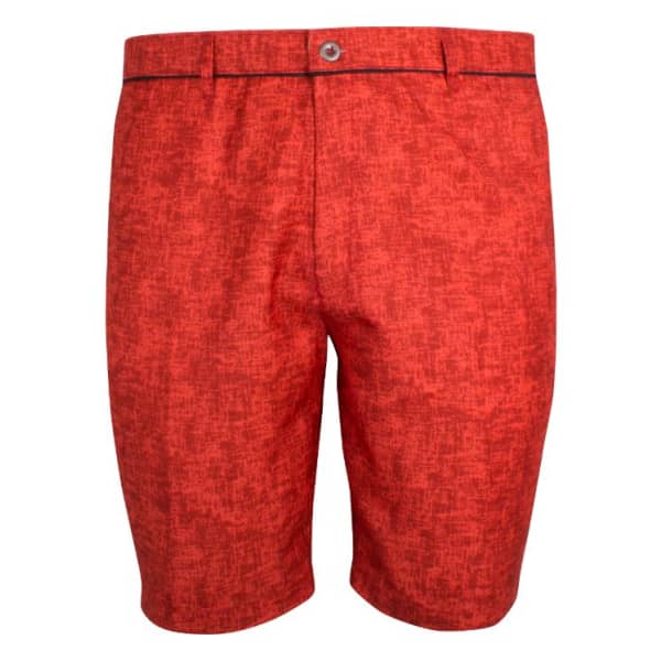 Rhode Island Melange Printed Men&#039;s Red Short