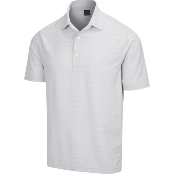 Greg Norman Protek Micro Pique Men&#039;s Stripe Grey Shirt