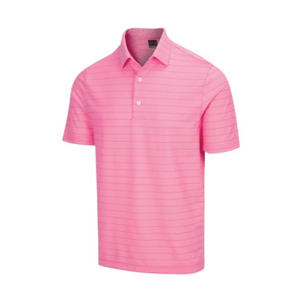 Greg Norman Freedom Micro Stripe Men&#039;s Cranberry Shirt