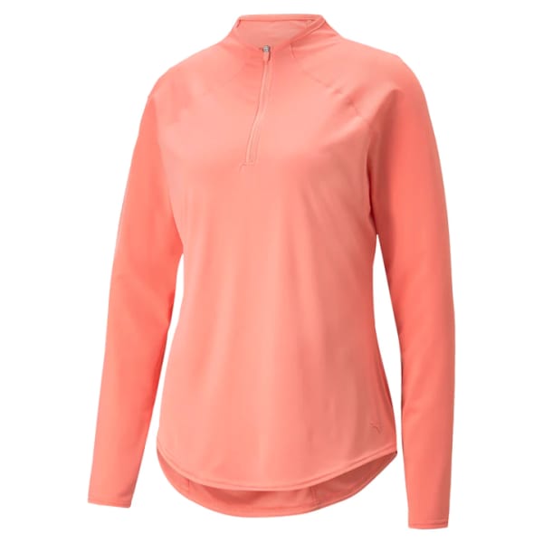  Puma Shine Quarter Zip Ladies Pink Pullover 