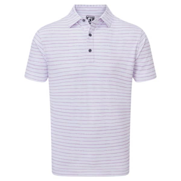 FootJoy Chalk Line Print Pique Men’s White Shirt