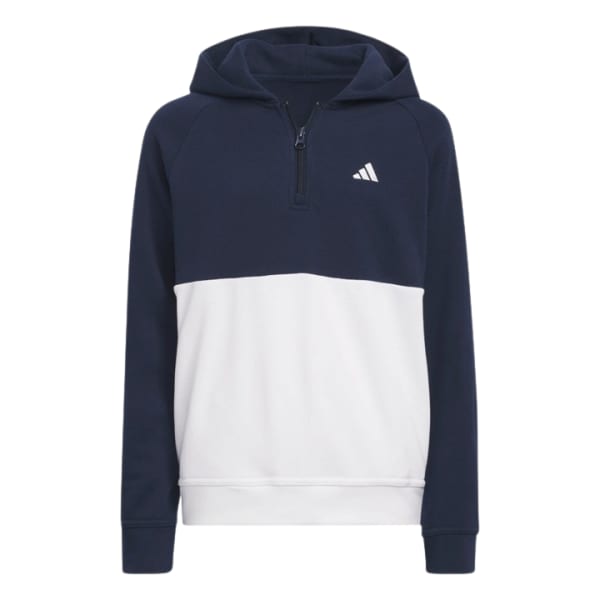 adidas Juniors Colourblock Navy Hoodie