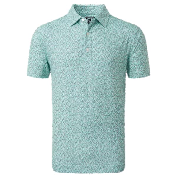 FootJoy Confetti Print Men&#039;s Aqua Shirt