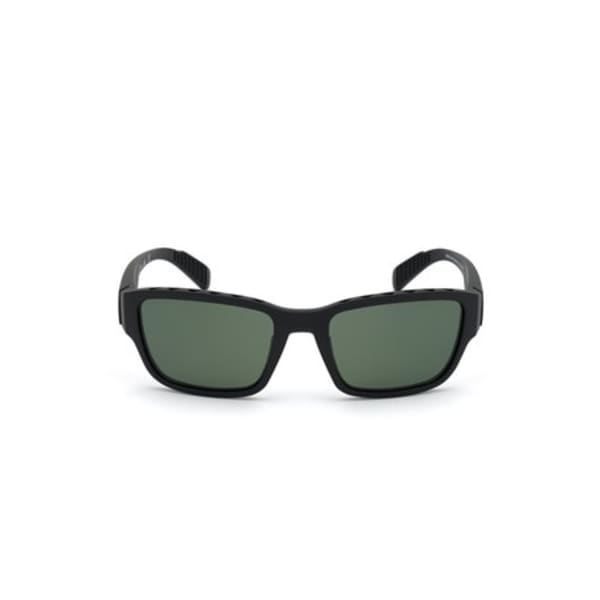 adidas Green Polarised Unisex Matte Black Sunglasses