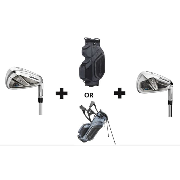 TM Sim 2 Max Irons &amp; TM 8.0 2020 Cart or Stand Bag &amp; TM Sim2 Max Wedges