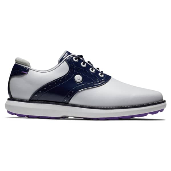 FootJoy Traditions SL White/Navy/Purple Ladies Shoe