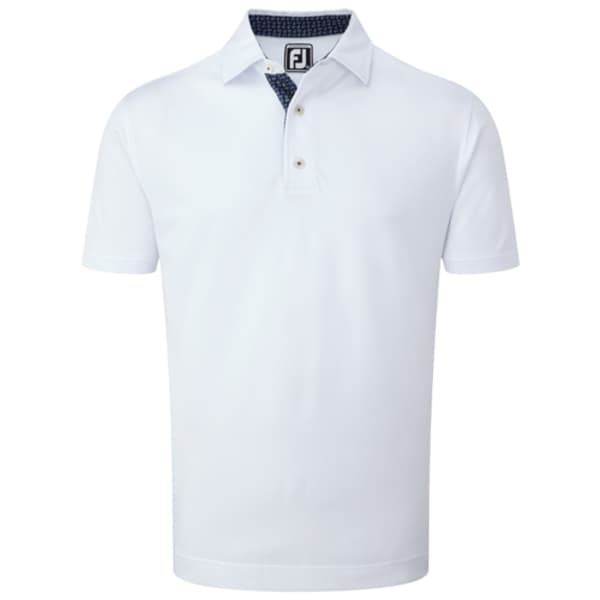 Footjoy Stretch Pique Trim Men&#039;s White Shirt