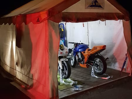 Marquee motorcycle shelter