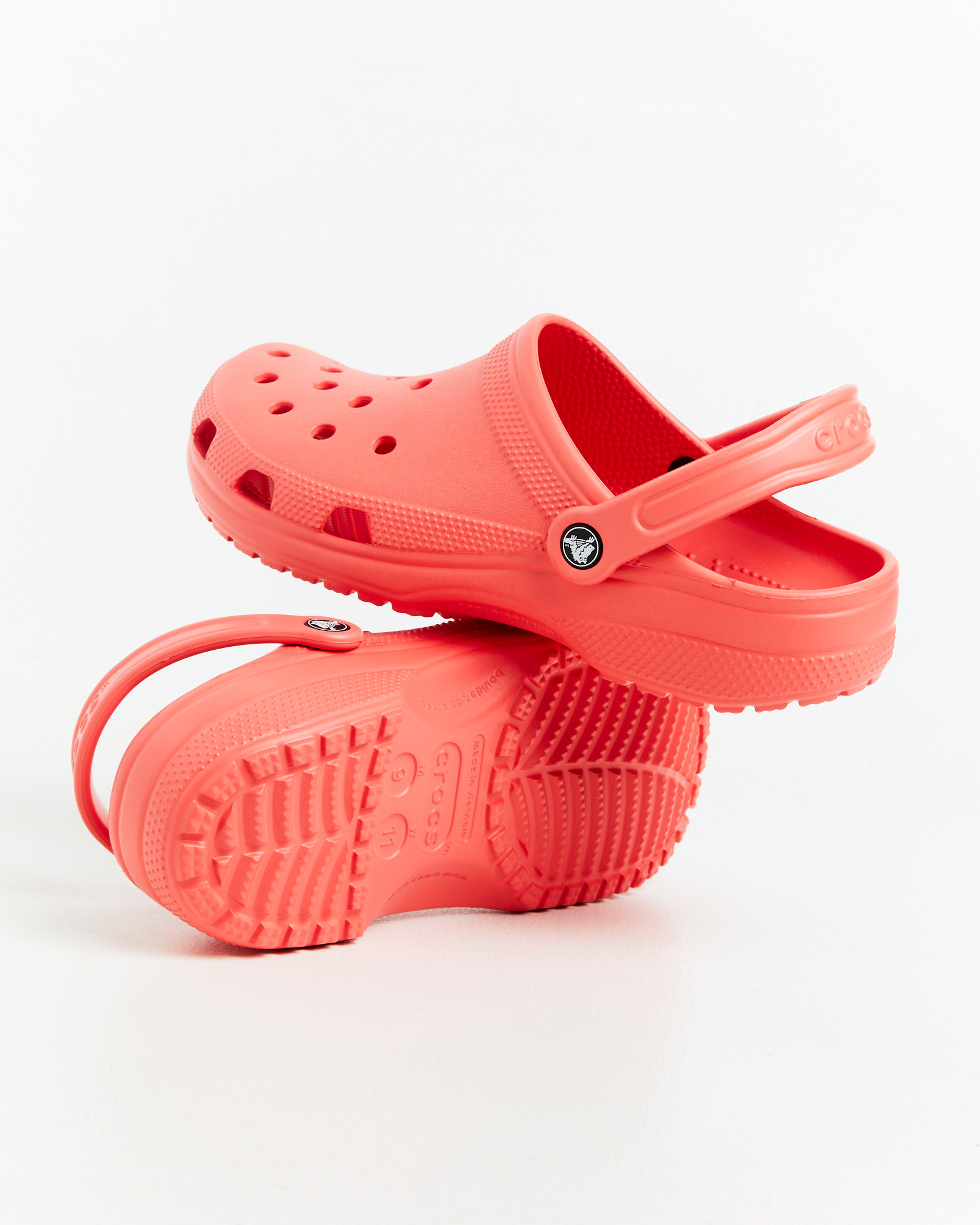 NEW CROCS Classic Clogs Neon Watermelon Red - Picture 7 of 7