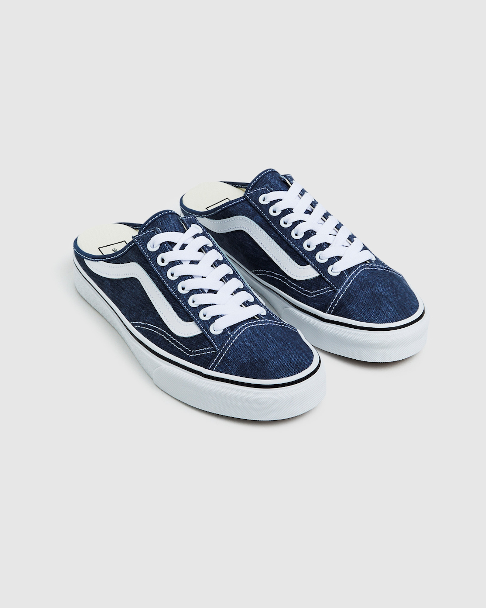 NEW VANS Style 36 Mule Sneakers Stone Wash Dark Denim Blue - Picture 4 of 37