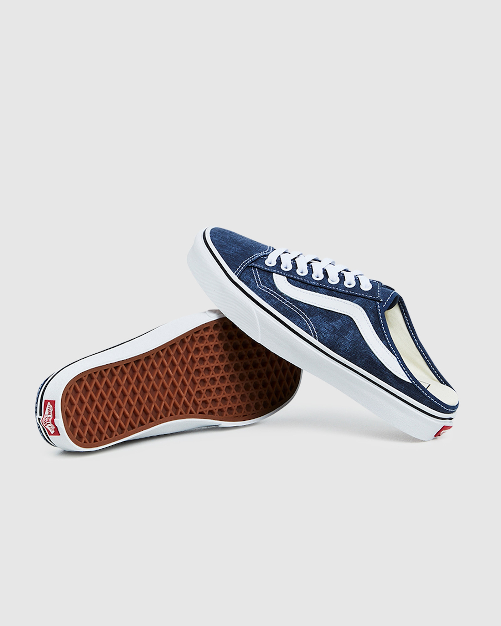 NEW VANS Style 36 Mule Sneakers Stone Wash Dark Denim Blue - Picture 7 of 37