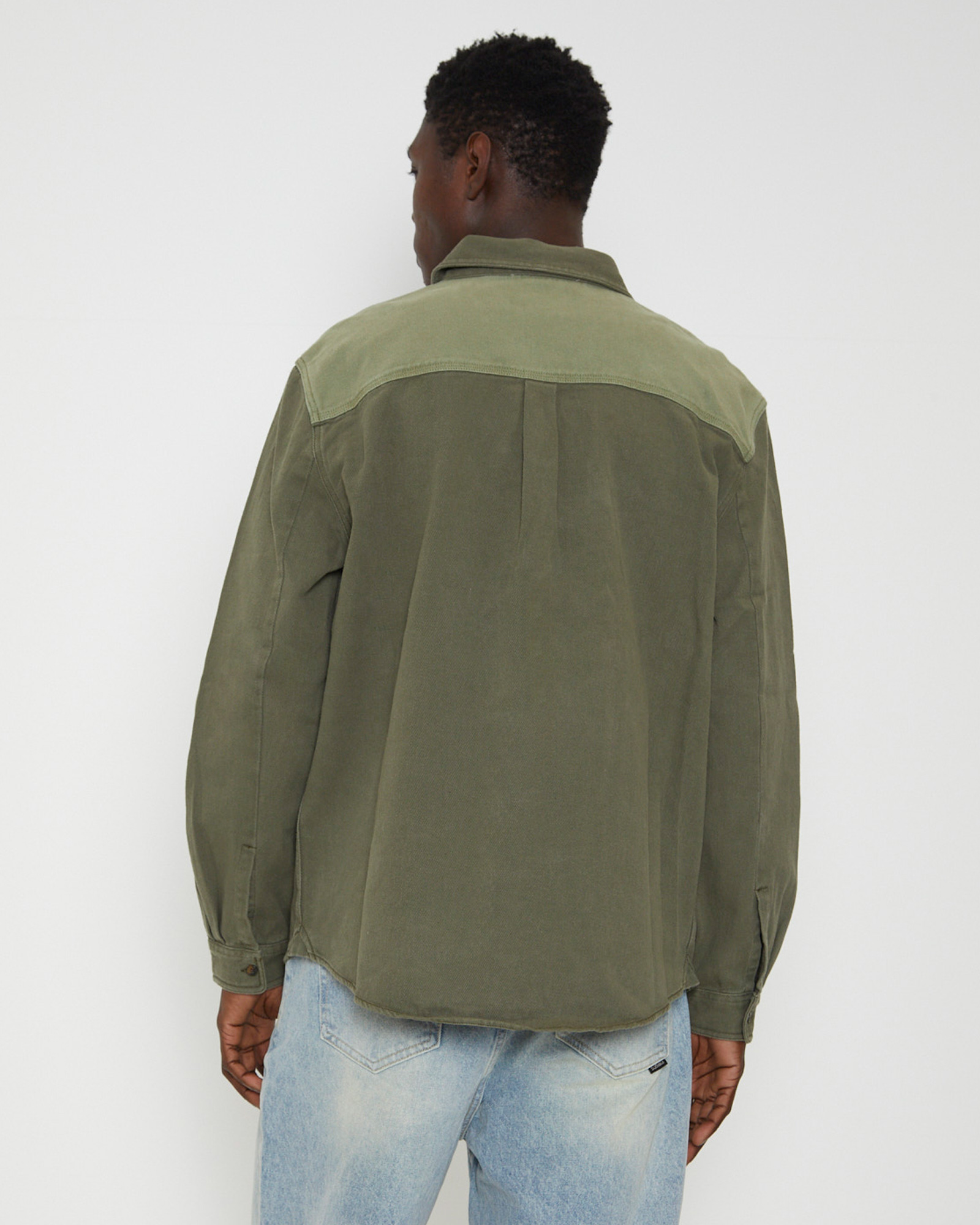 NEW LEE Lee Worker Long Sleeve Shirt in Patch Green - Picture 3 of 26