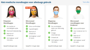 bestel mondkapjes met eigen opdruk