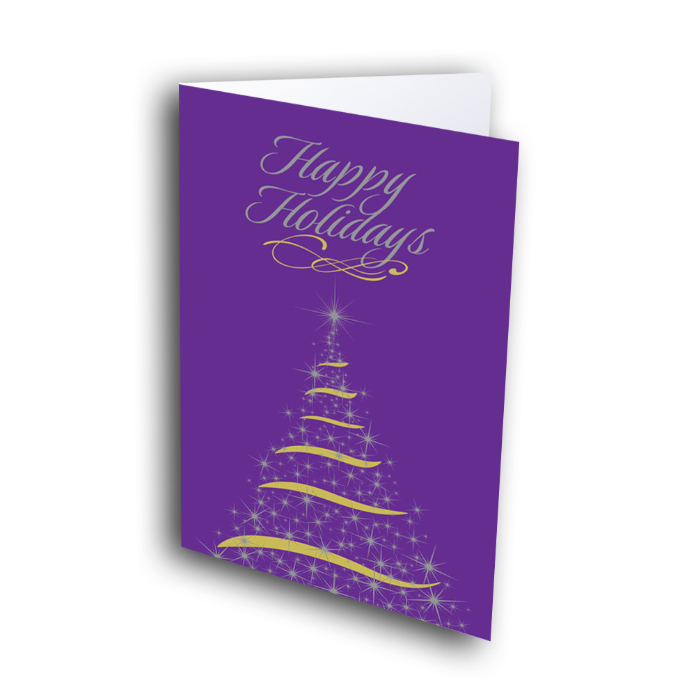 bright purple christmas tree greetway greeting cards purple christmas cards